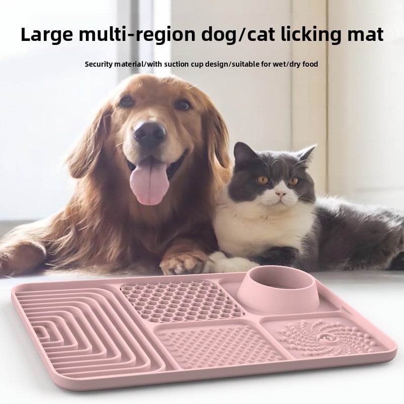 Silicone Slow Feeder Mat for Dogs & Cats | Anti-Choke Non-Slip Lick Mat