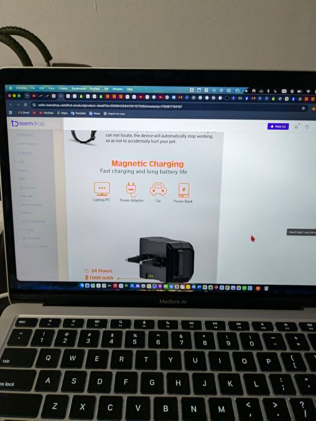 GPS Dog Collar Tracker - Magnetic Charging