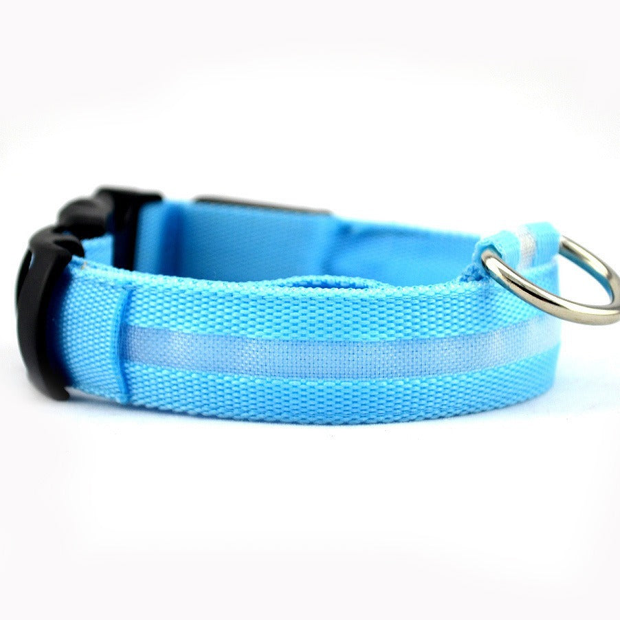 LED Glow Dog Collar — Leopard Print, 3 Light Modes, 5 Sizes