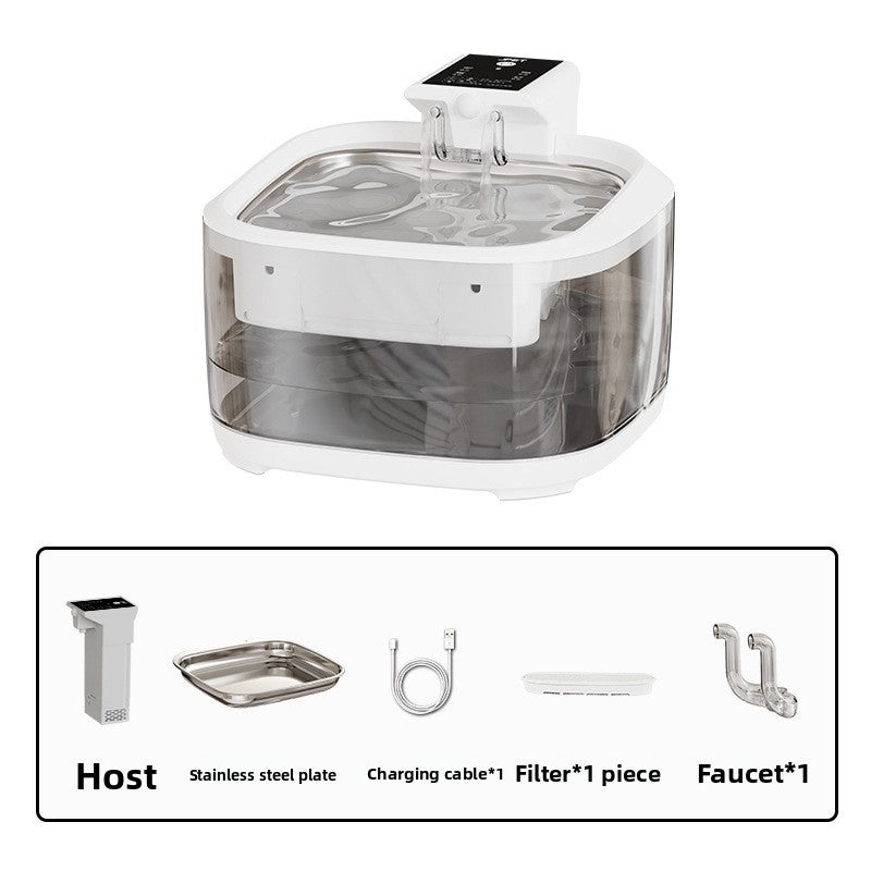 Automatic Cat Water Fountain — 5000mAh Wireless, Stainless Steel, USB-C