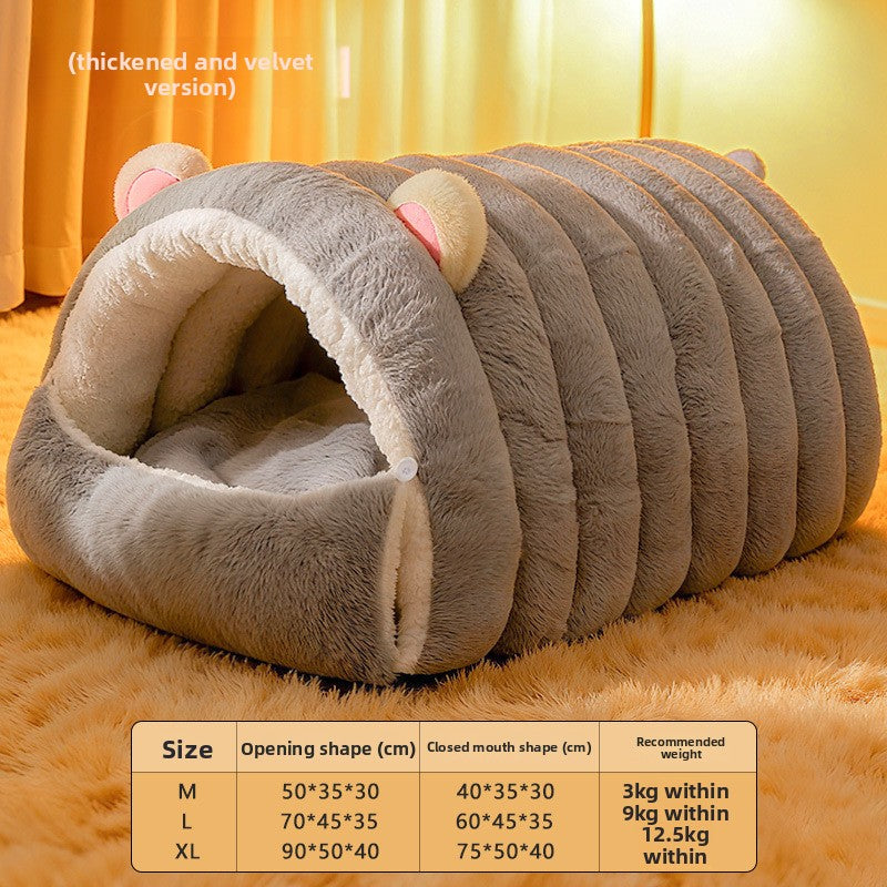Premium Flannel Pet Sofa Bed — Cozy Nest for Cats & Dogs | 34 Styles