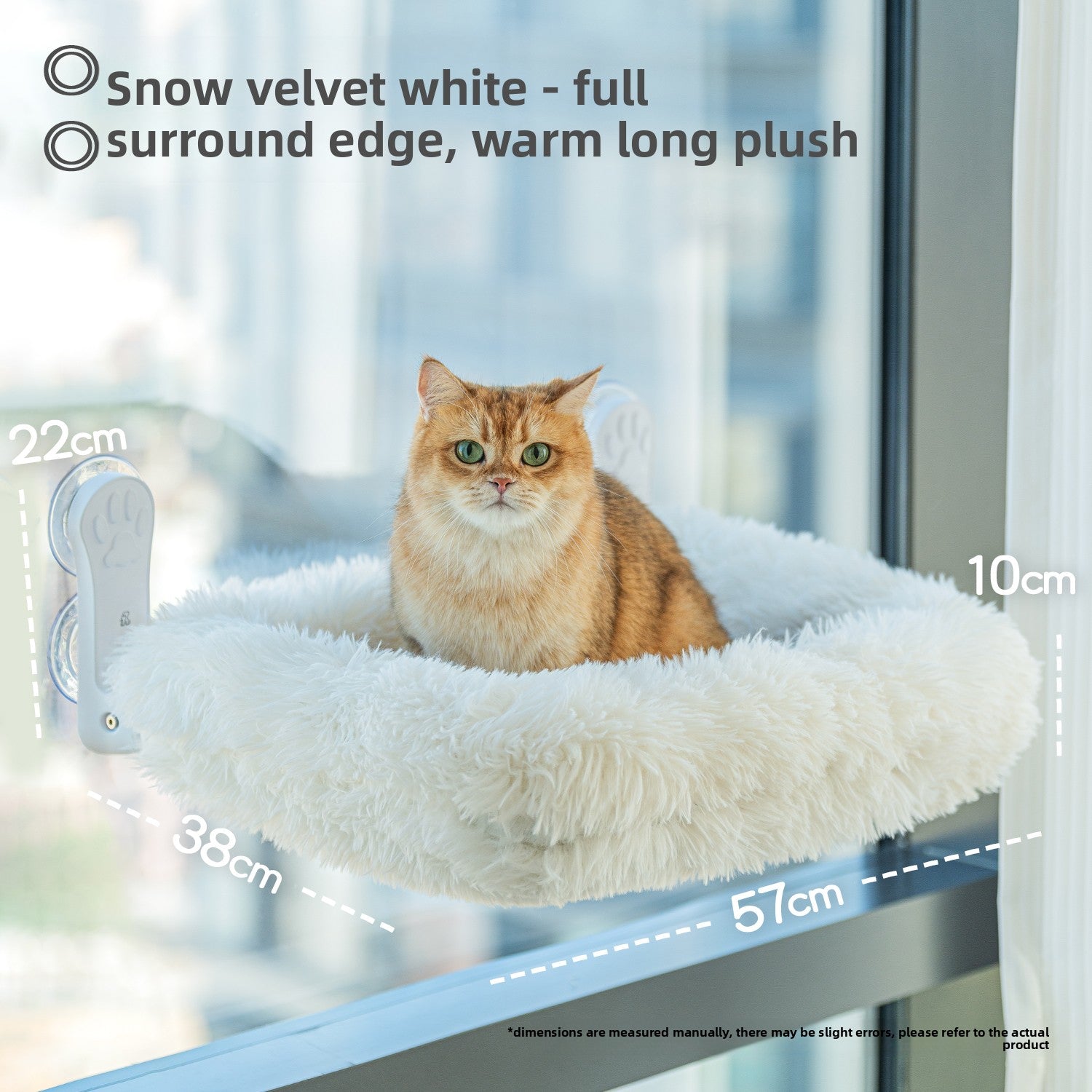 Cat Window Hammock — Suction Cup Wall Mount, Foldable & Washable
