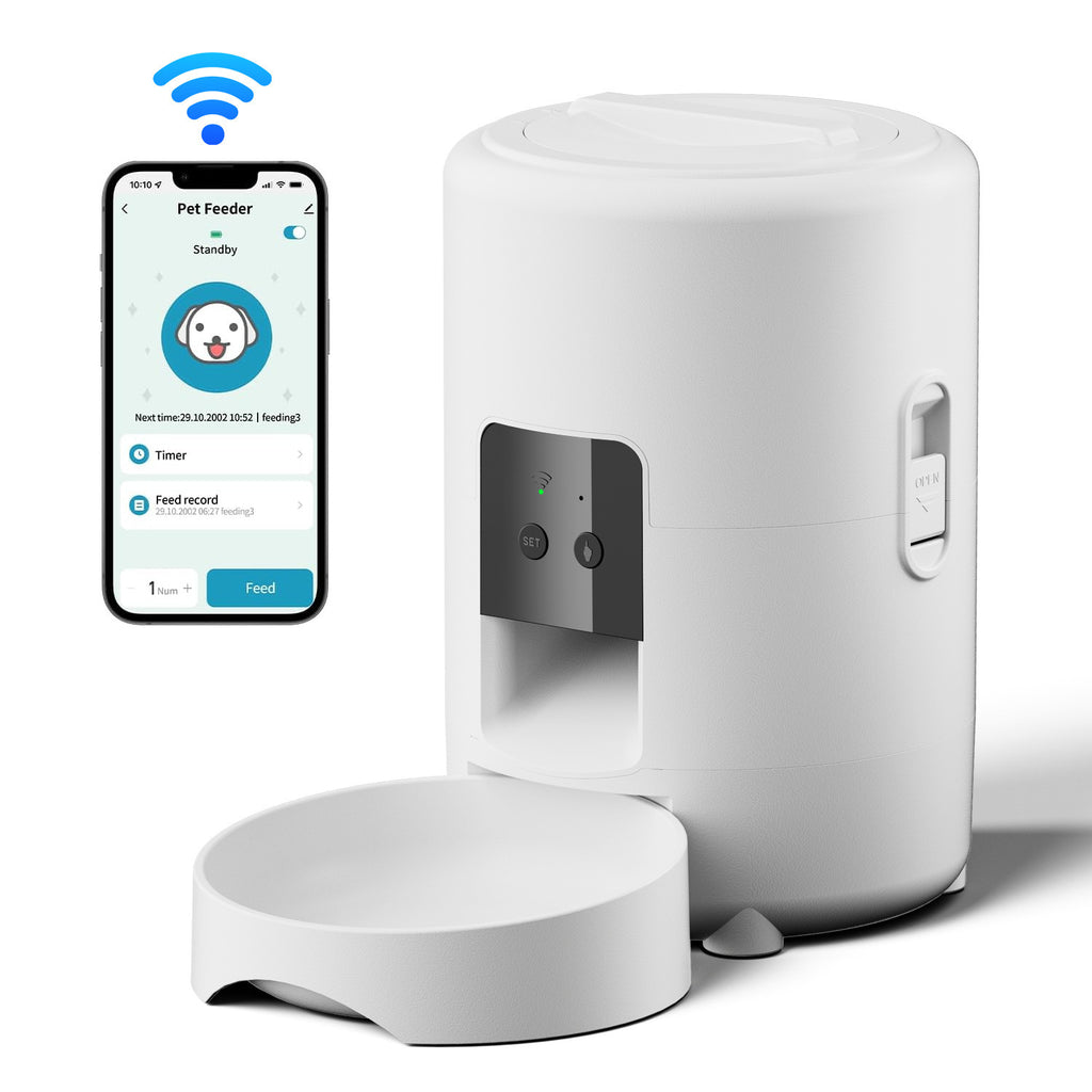 Automatic Pet Feeder with Video and WiFi for Cats and Dogs
