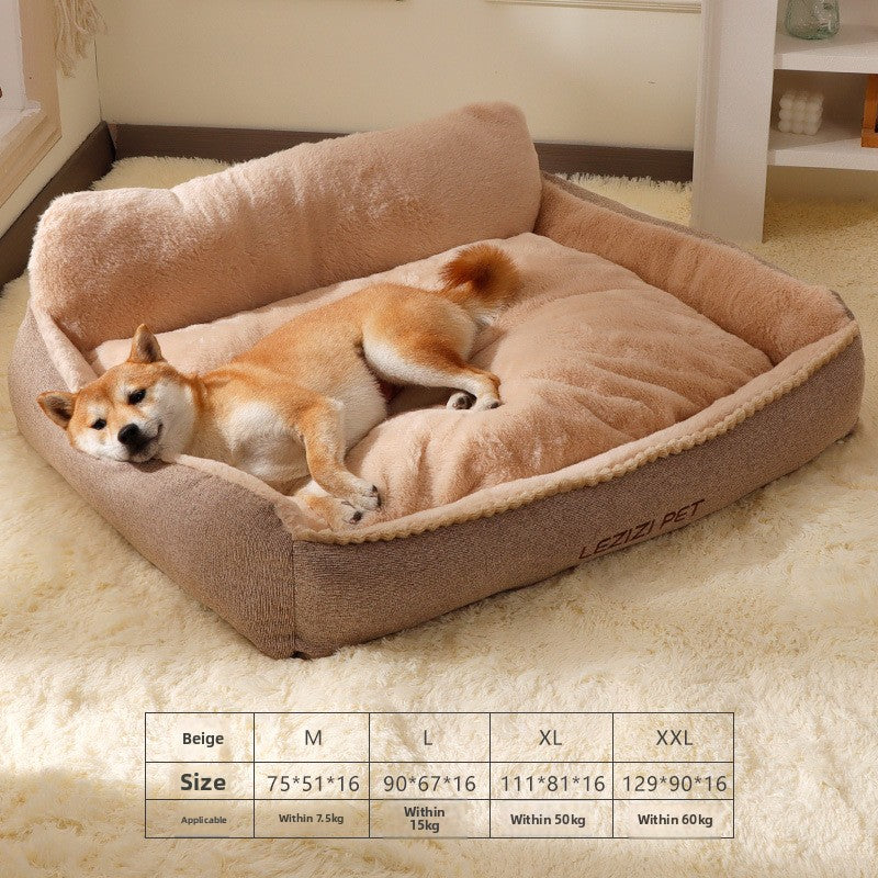 Premium Flannel Pet Sofa Bed — Cozy Nest for Cats & Dogs | 34 Styles