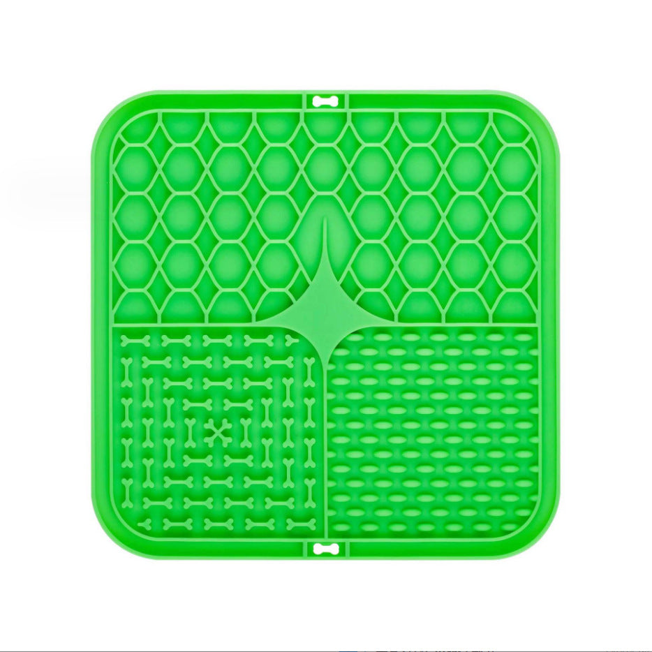 Silicone Licking Mat — Slow Feeder, Anti-Choke, Suction Base, Cats & Dogs