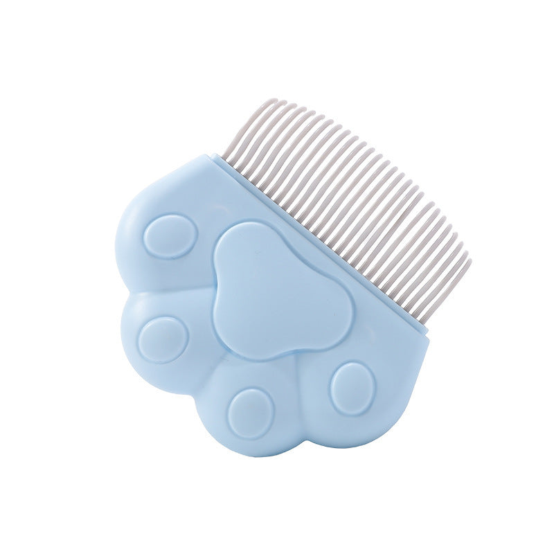 Self-Cleaning Pet Grooming Comb — One-Button, Stainless Steel, Cats & Dogs