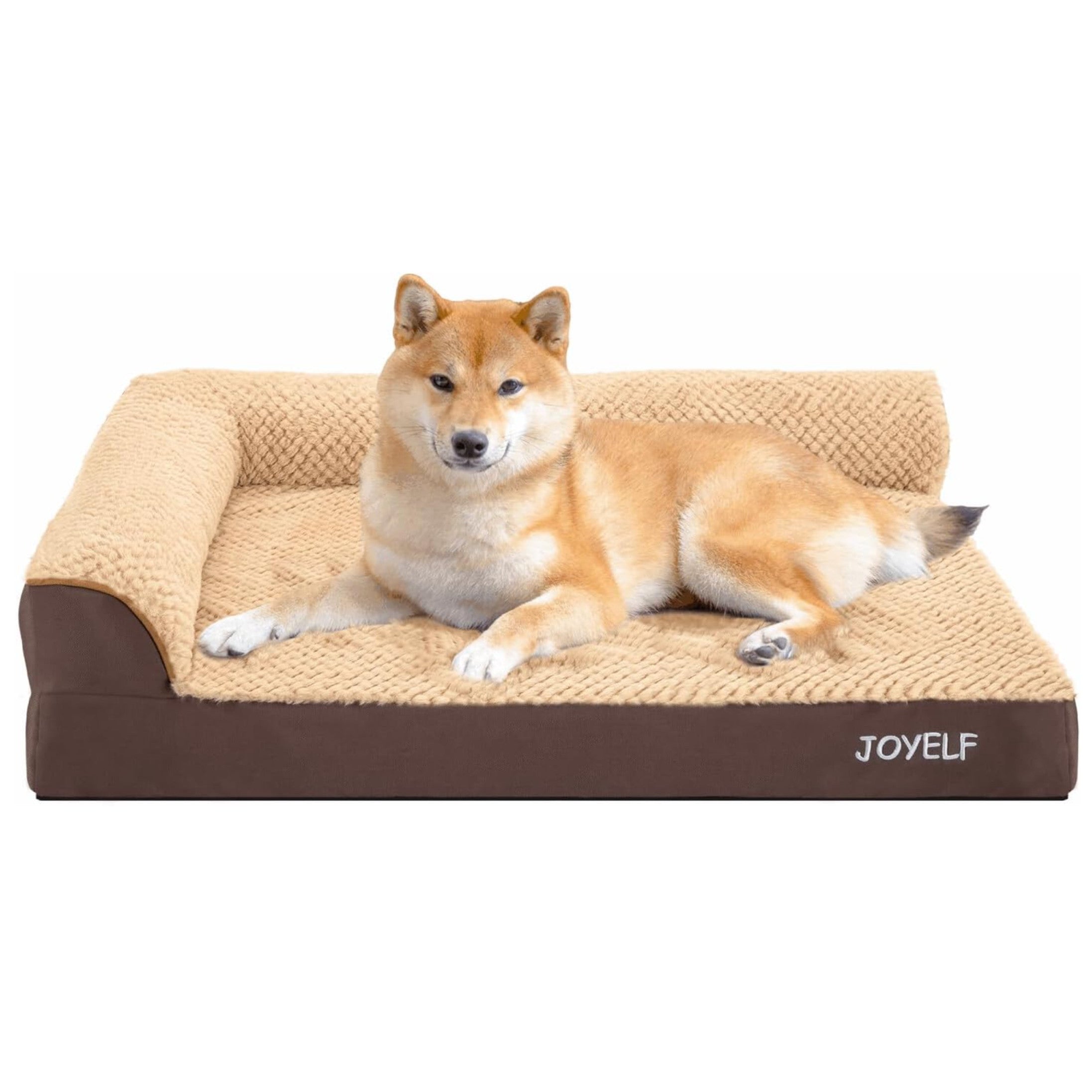 Orthopedic Bolster Dog Bed — Memory Foam, Washable & Anti-Anxiety