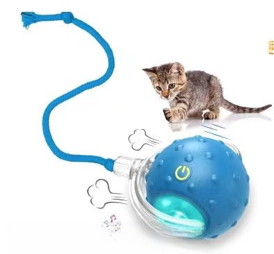 Interactive Cat Toy Ball — Auto Mode, Feather & Sound, 4 Styles