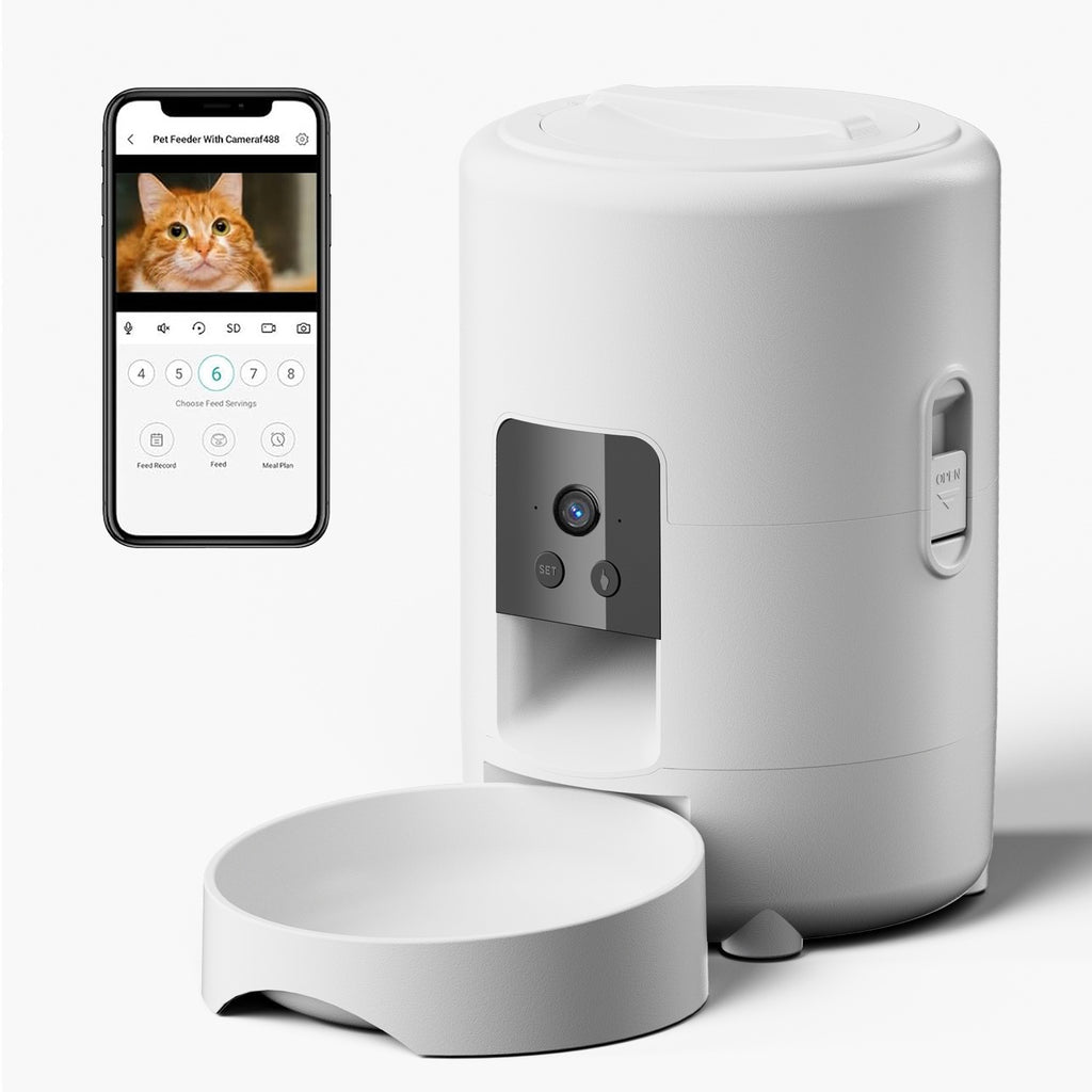 Automatic Pet Feeder with Video and WiFi for Cats and Dogs
