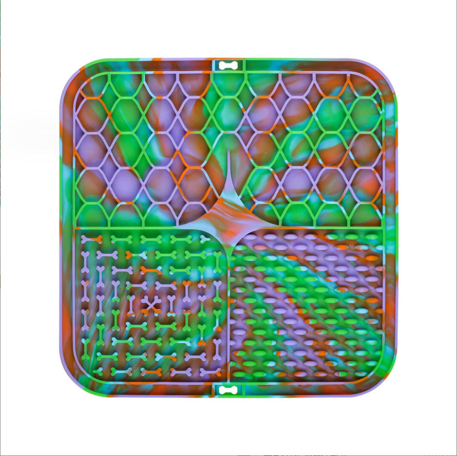 Silicone Licking Mat — Slow Feeder, Anti-Choke, Suction Base, Cats & Dogs