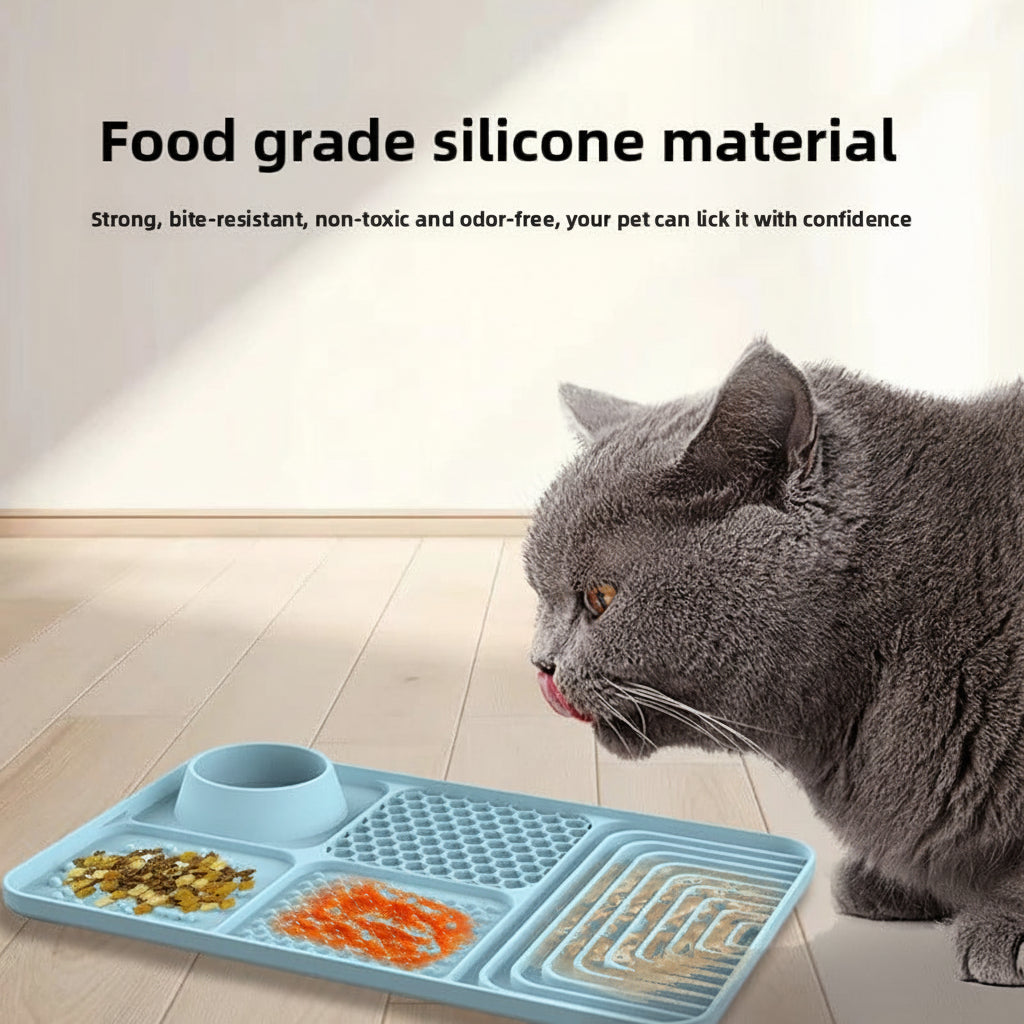 Silicone Slow Feeder Mat for Dogs & Cats | Anti-Choke Non-Slip Lick Mat
