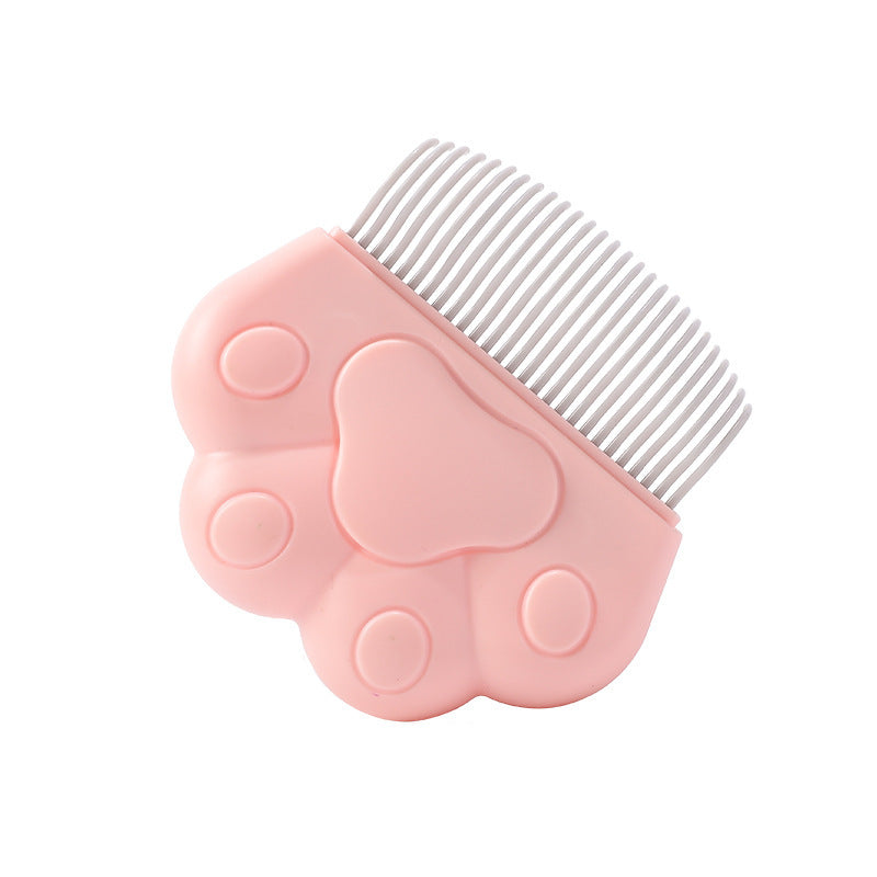 Self-Cleaning Pet Grooming Comb — One-Button, Stainless Steel, Cats & Dogs
