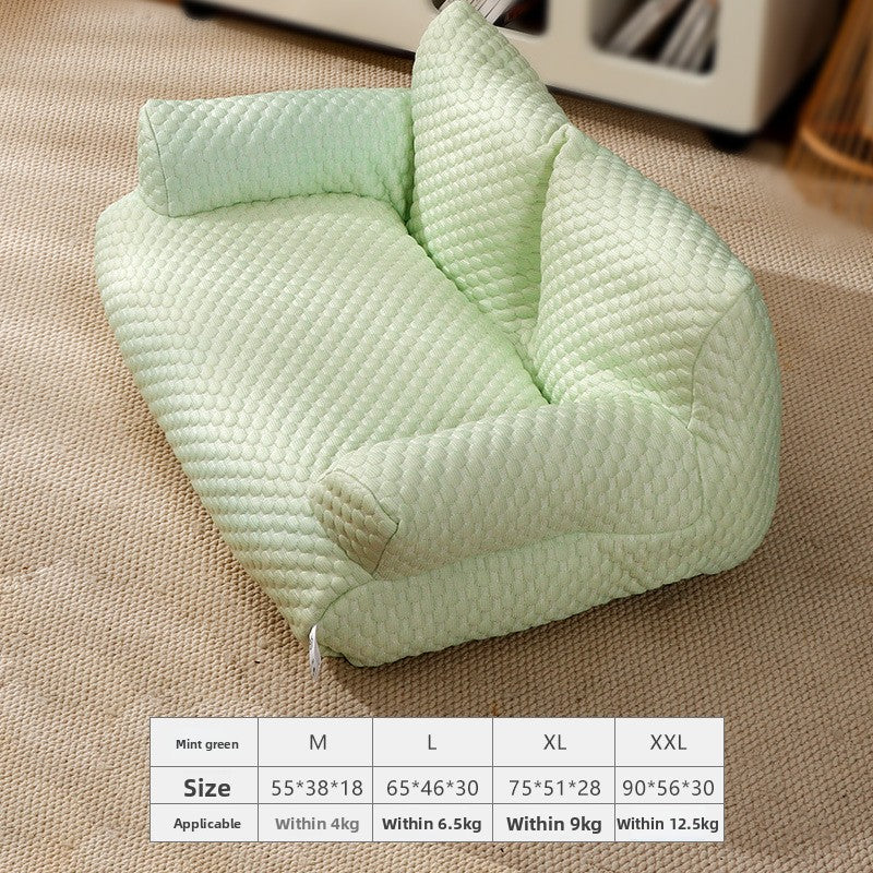Premium Flannel Pet Sofa Bed — Cozy Nest for Cats & Dogs | 34 Styles