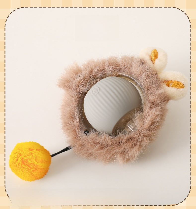 Interactive Cat Toy Ball — Auto Mode, Feather & Sound, 4 Styles