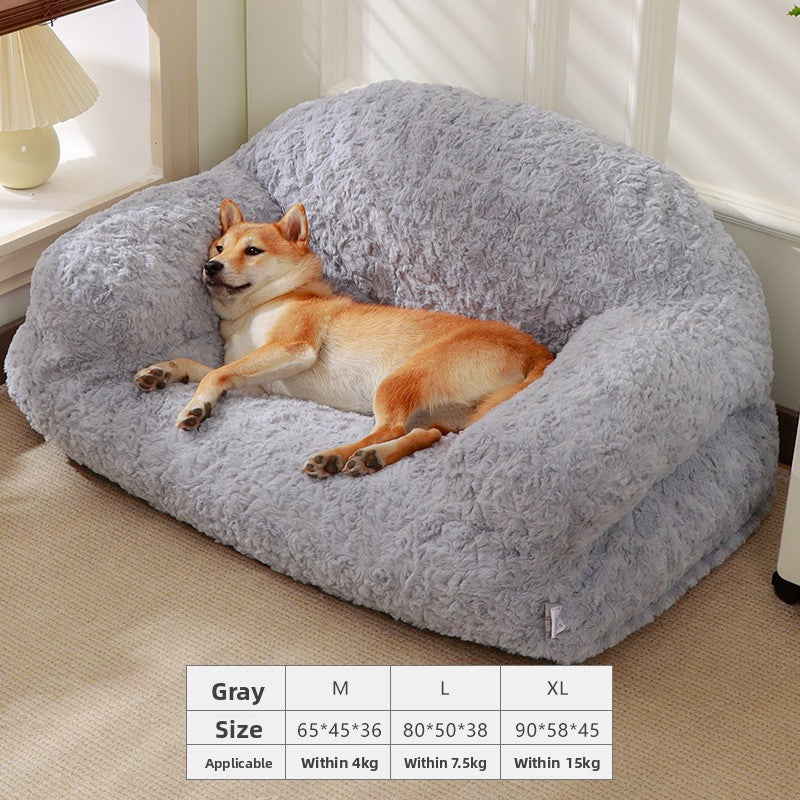 Premium Flannel Pet Sofa Bed — Cozy Nest for Cats & Dogs | 34 Styles