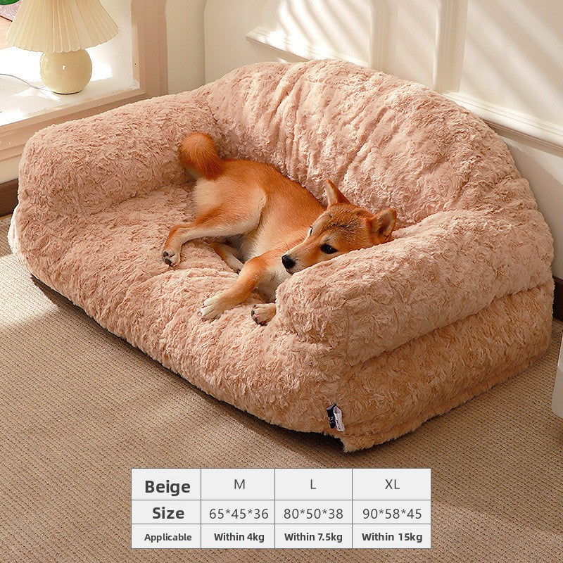 Premium Flannel Pet Sofa Bed — Cozy Nest for Cats & Dogs | 34 Styles