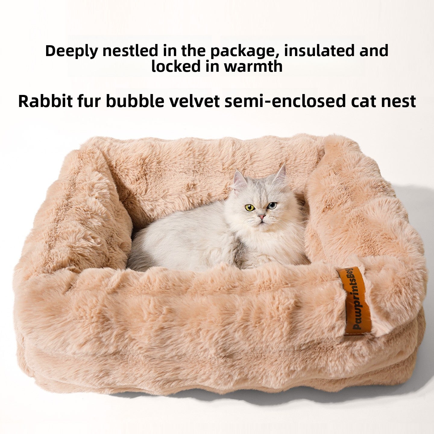 Foam Plush Cat Bed – Soft & Cozy Sleeping Nest