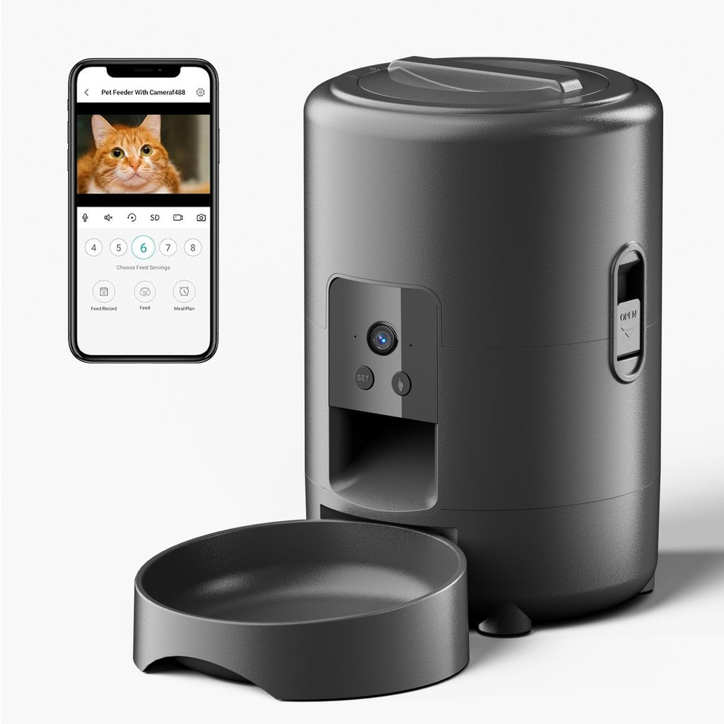 Automatic Pet Feeder with Video and WiFi for Cats and Dogs