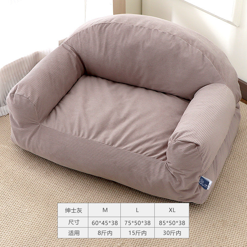 Premium Flannel Pet Sofa Bed — Cozy Nest for Cats & Dogs | 34 Styles
