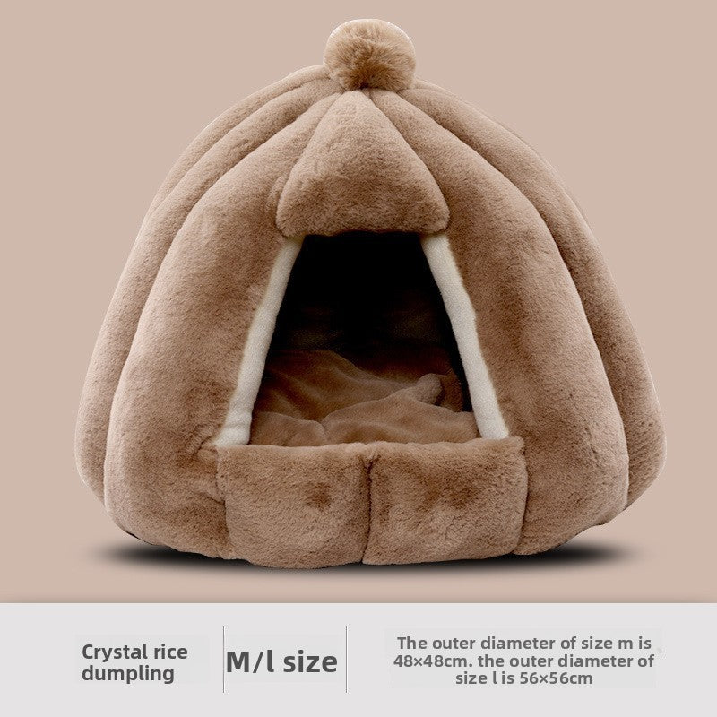 Premium Flannel Pet Sofa Bed — Cozy Nest for Cats & Dogs | 34 Styles