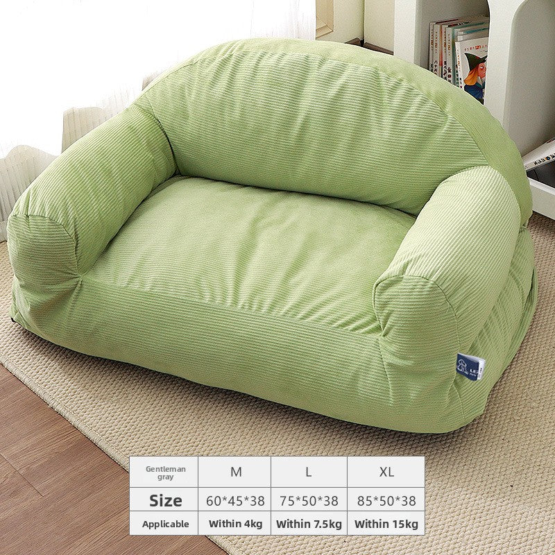 Premium Flannel Pet Sofa Bed — Cozy Nest for Cats & Dogs | 34 Styles