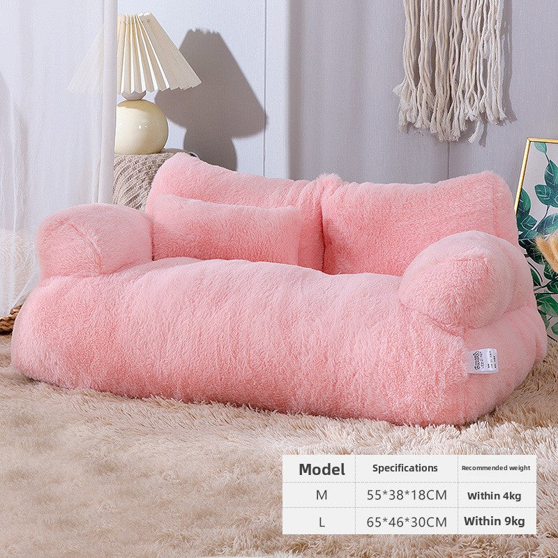 Premium Flannel Pet Sofa Bed — Cozy Nest for Cats & Dogs | 34 Styles