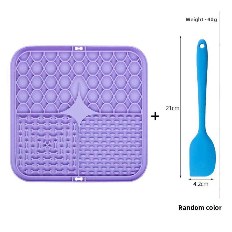 Silicone Licking Mat — Slow Feeder, Anti-Choke, Suction Base, Cats & Dogs