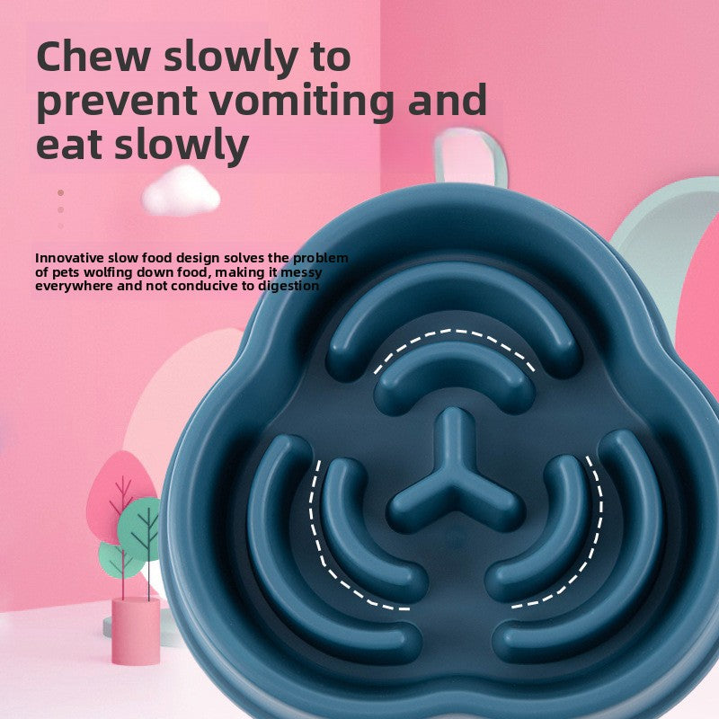 Silicone Slow Feeder Dog Bowl – Anti-Choke, 4 Colors, Small/Medium Dogs