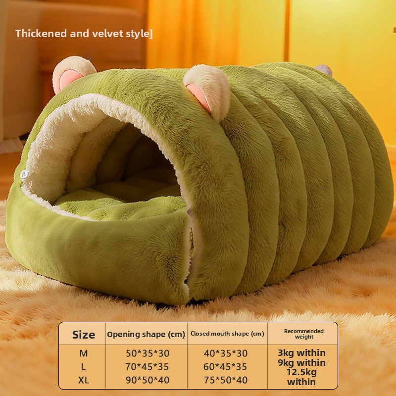 Premium Flannel Pet Sofa Bed — Cozy Nest for Cats & Dogs | 34 Styles