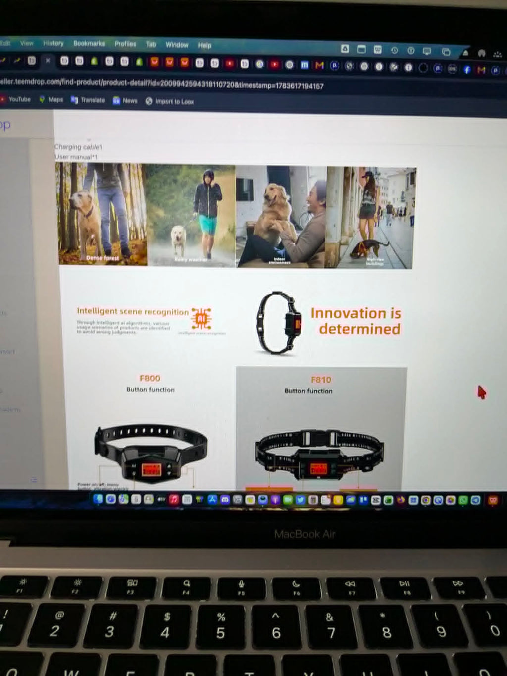 GPS Dog Collar Tracker - F800 and F810 button functions