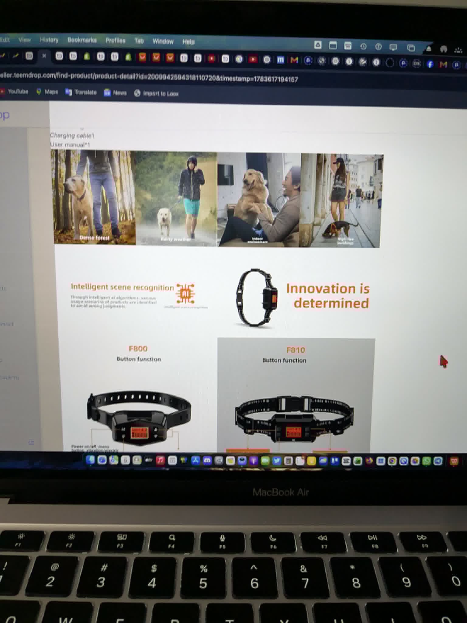 GPS Dog Collar Tracker - F800 and F810 button functions
