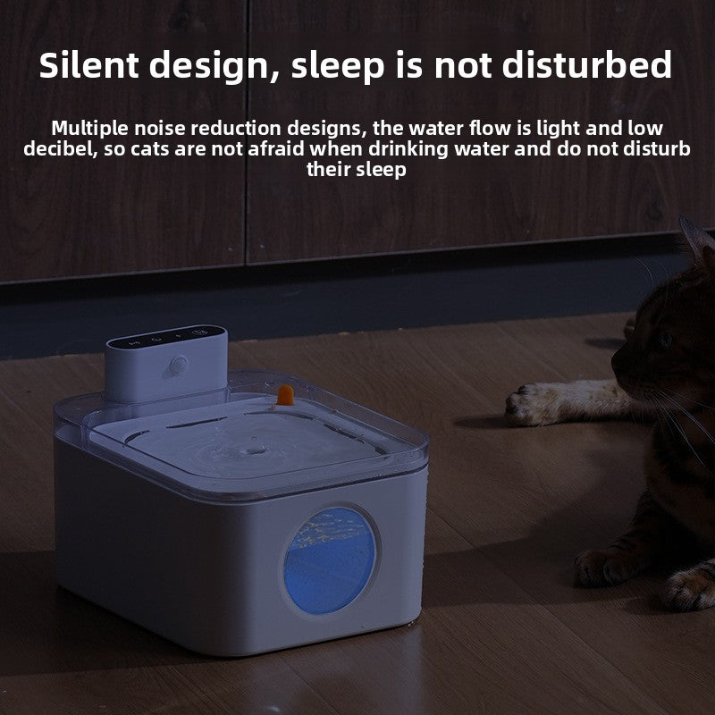 Motion-Sensor Cordless Cat Fountain – Stainless Steel