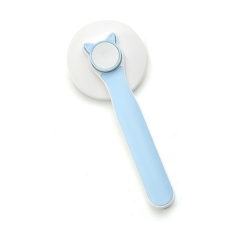 Self-Cleaning Pet Grooming Comb — One-Button, Stainless Steel, Cats & Dogs