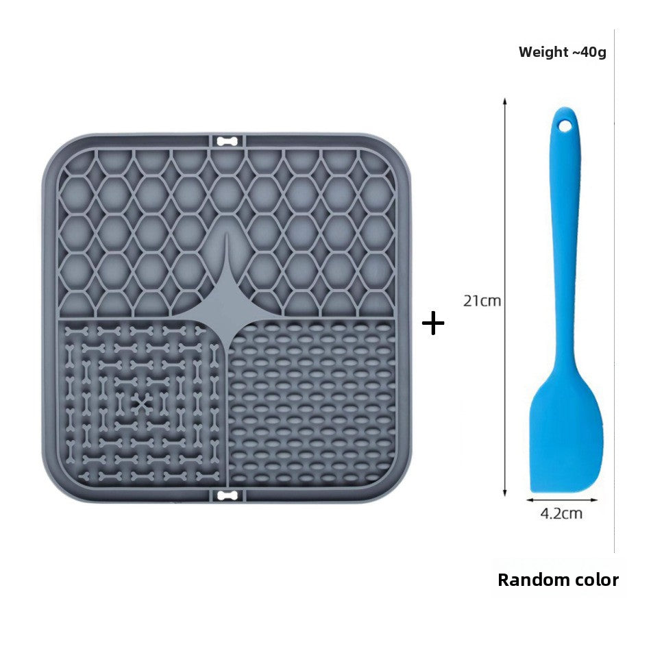 Silicone Licking Mat — Slow Feeder, Anti-Choke, Suction Base, Cats & Dogs