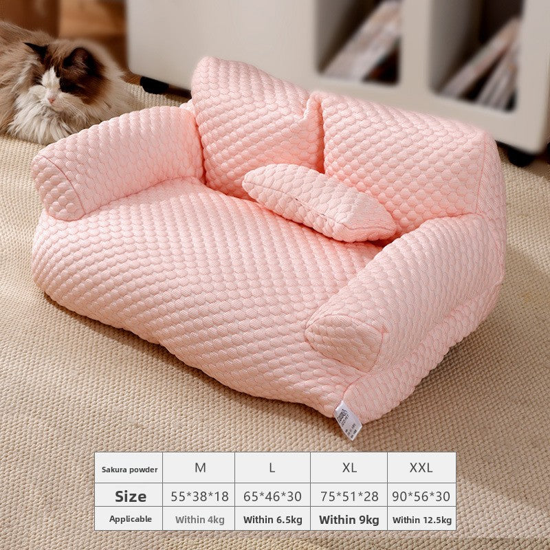 Premium Flannel Pet Sofa Bed — Cozy Nest for Cats & Dogs | 34 Styles