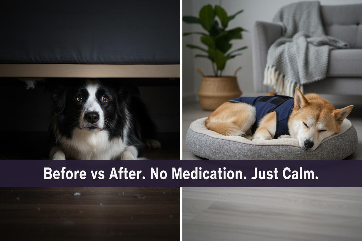 Before vs after Border Collie