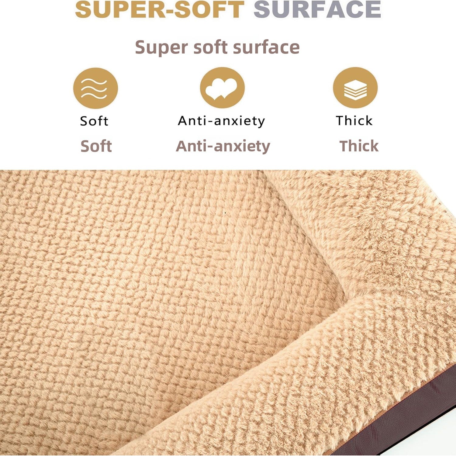 Orthopedic Bolster Dog Bed — Memory Foam, Washable & Anti-Anxiety