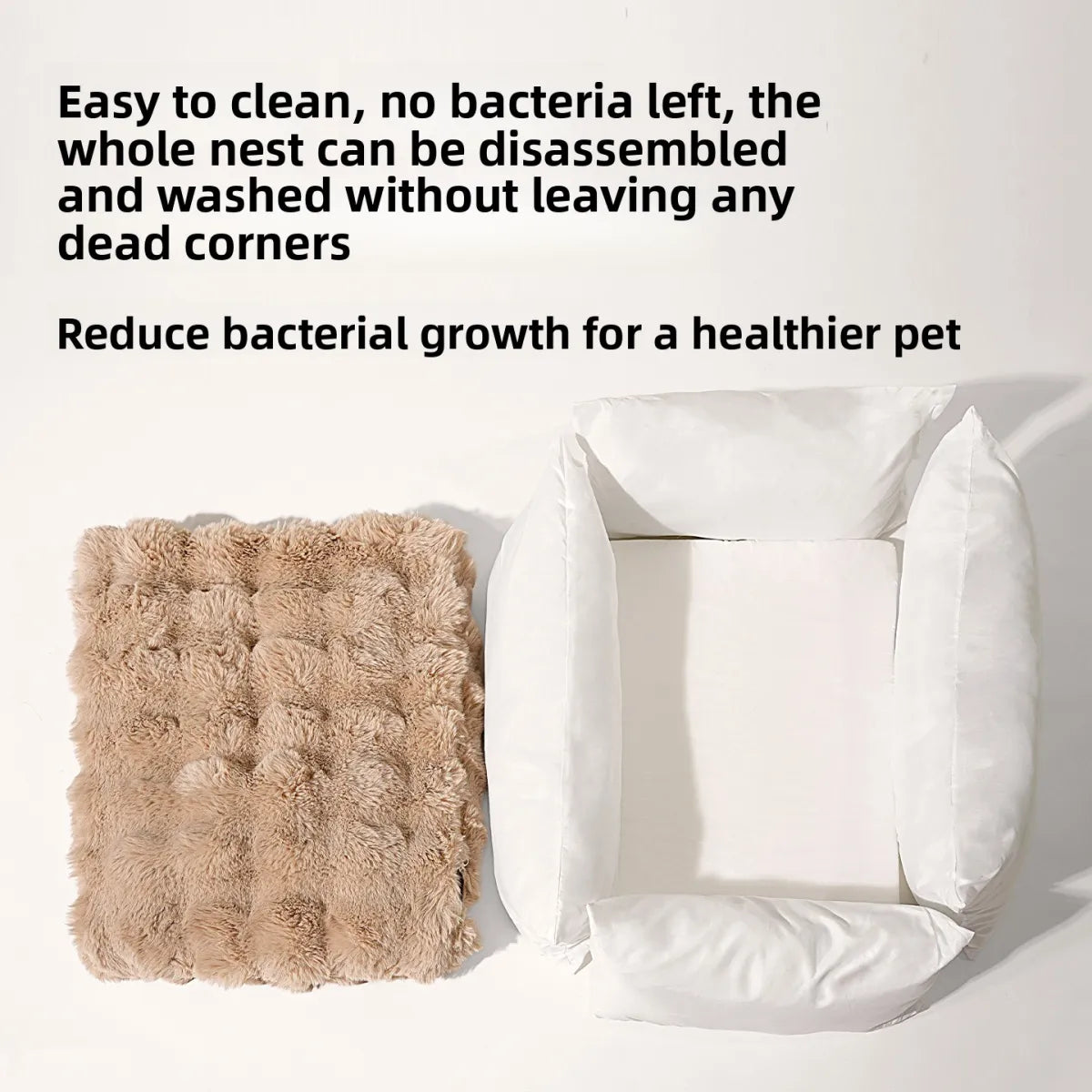 Foam Plush Cat Bed – Soft & Cozy Sleeping Nest