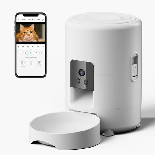 Automatic Pet Feeder with Video and WiFi for Cats and Dogs