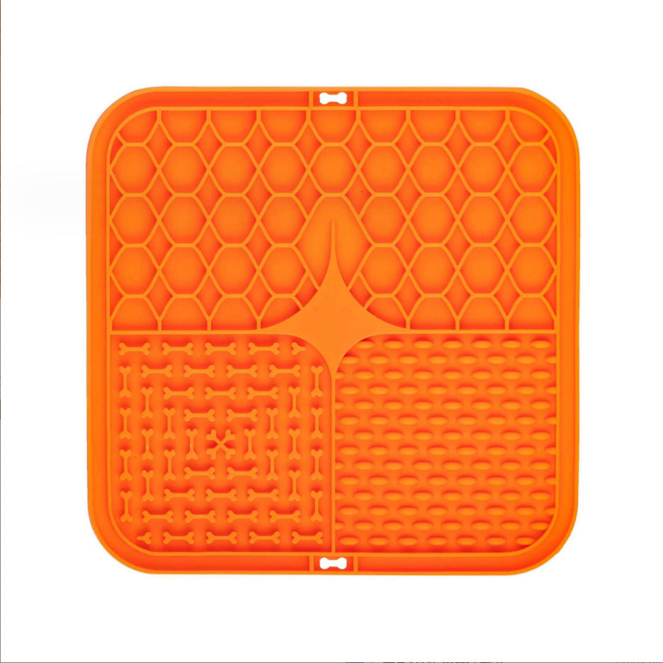 Silicone Licking Mat — Slow Feeder, Anti-Choke, Suction Base, Cats & Dogs