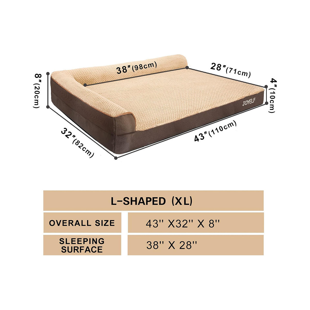 Orthopedic Bolster Dog Bed — Memory Foam, Washable & Anti-Anxiety