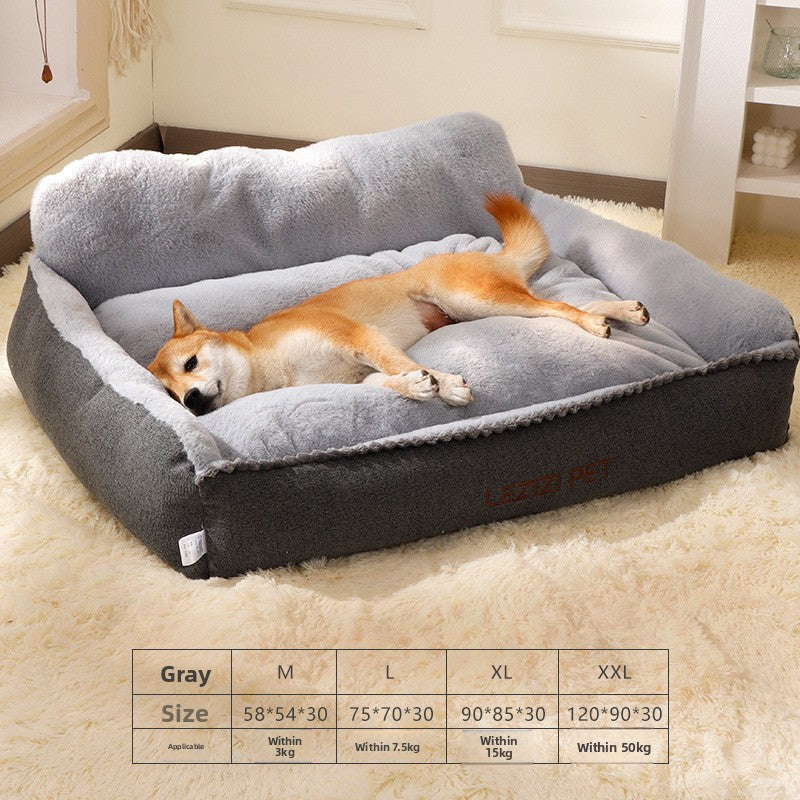 Premium Flannel Pet Sofa Bed — Cozy Nest for Cats & Dogs | 34 Styles