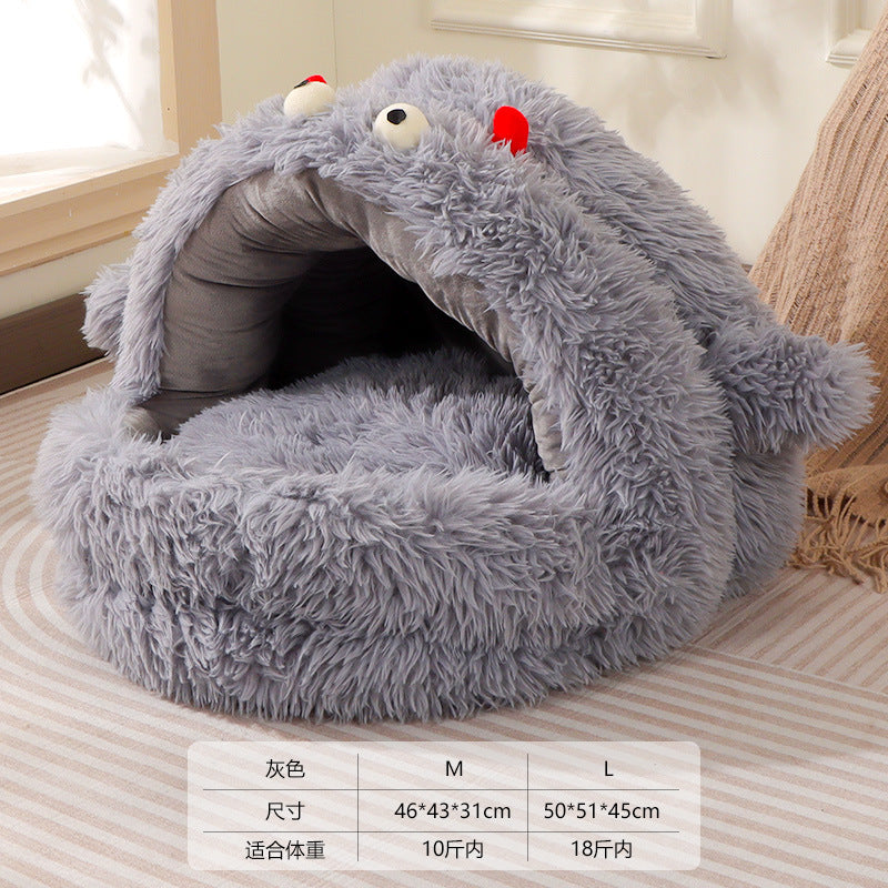 Premium Flannel Pet Sofa Bed — Cozy Nest for Cats & Dogs | 34 Styles