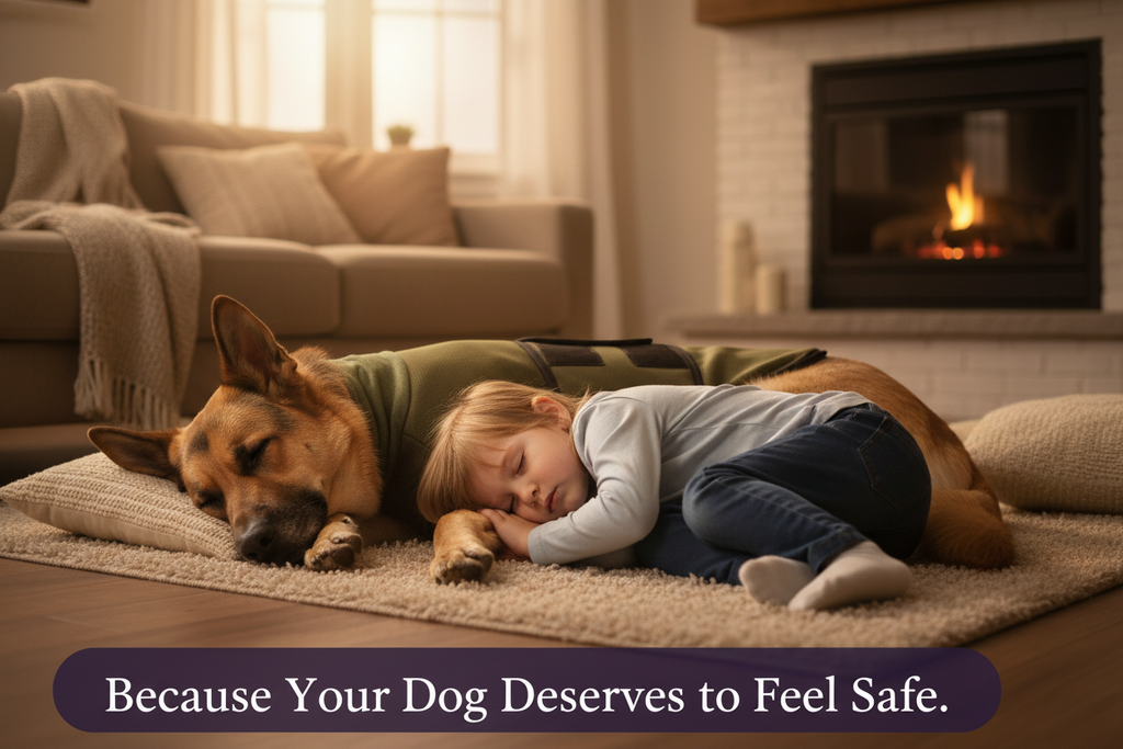 German Shepherd with child