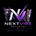 NEXT VIBE Logo with Realistic Dog and Cat