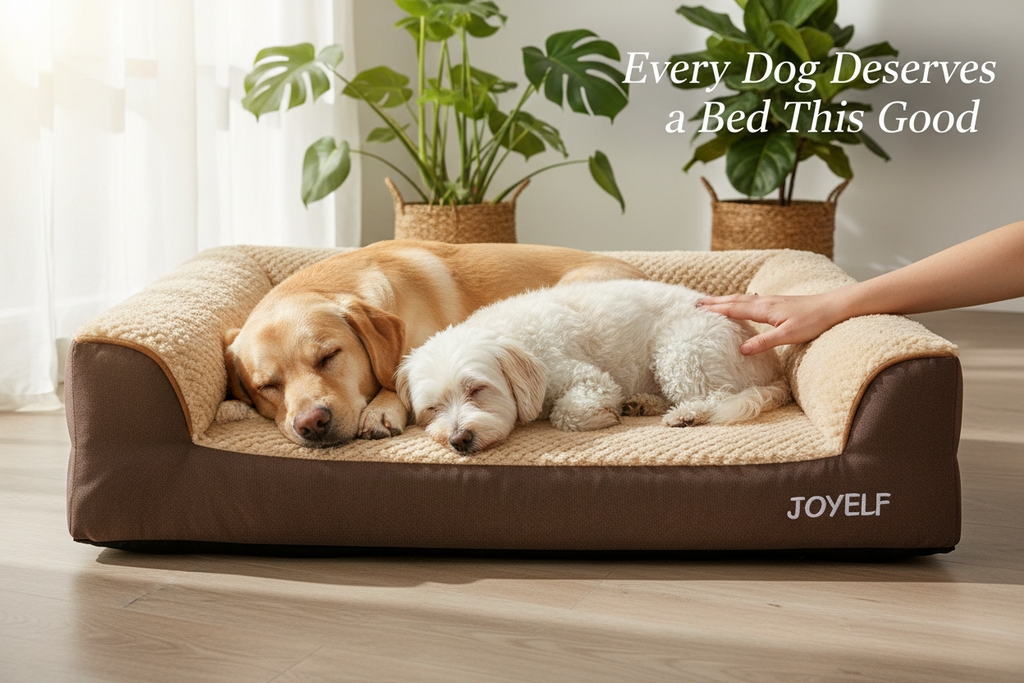 Two dogs in your actual bed